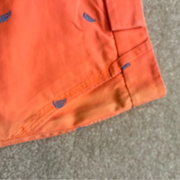 J Crew Factory Shorts Womens 00 Orange Sail Boats Chino Pockets Outdoors Casual - Picture 9 of 9